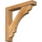 Ekena Millwork Olympic Block Rough Sawn Bracket w/ Offset Brace, Western Red Cedar, 4"W x 20"D x 20"H BKT0402X20X20OLY05RWR - alternate 1
